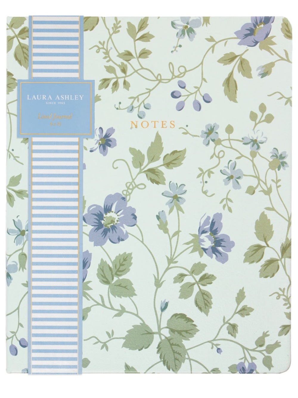 NEW Laura  Ashley Blue Floral Notes HEIRLOOM COTTAGE JOURNAL BLUE 8X10